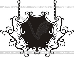 Wrought signboard - vector clipart