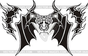 Symmetrical monster flame - vector image