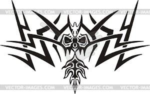 Symmetrical skull tattoo - vector image