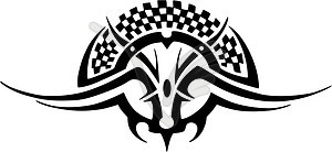 Symmetrical racing tattoo - vector clipart