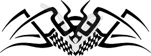 Symmetrical racing tattoo - vector clipart / vector image