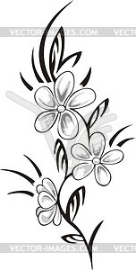 Flower tattoo - vector clipart