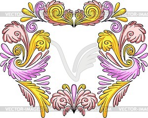 Color decorative wreath - royalty-free vector clipart