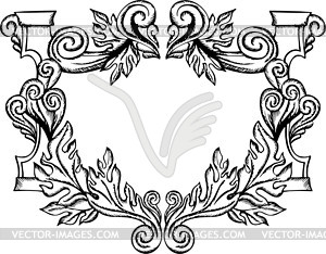 Decorative wreath - vector image