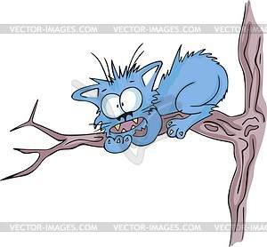 Humorous cat cartoon - vector clipart