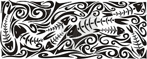 Fish ornamental pattern - vector image