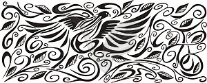 Bird ornamental pattern - royalty-free vector image