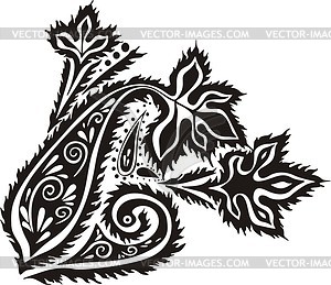 Simple floral ornamental design - royalty-free vector clipart