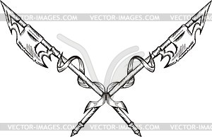 Crossed poleaxes - vector clipart