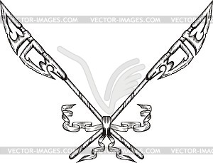 Crossed poleaxes - royalty-free vector image