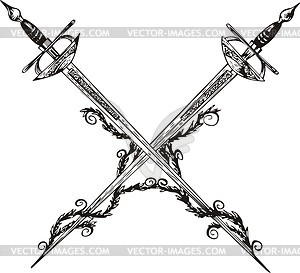 Crossed rapiers - vector image