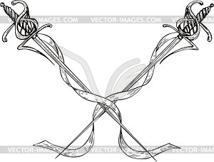 Crossed rapiers - vector clipart