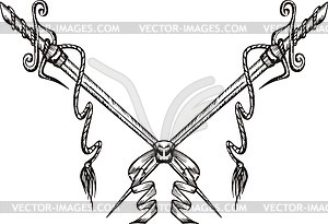 Crossed rapiers - vector image