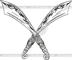 Crossed sabres - vector clipart