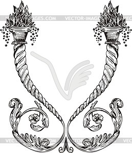 Heraldic wreath - vector clipart