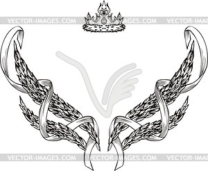 Heraldic wreath - vector clipart