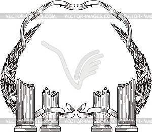 Heraldic wreath - vector image