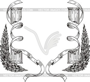Heraldic wreath - vector image