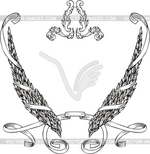 Heraldic wreath - royalty-free vector clipart