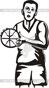 Basketball-player - royalty-free vector image