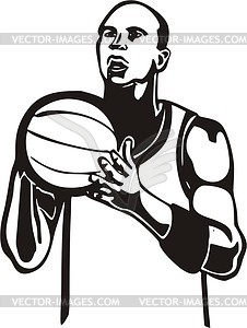 Баскетболист - рисунок в векторе