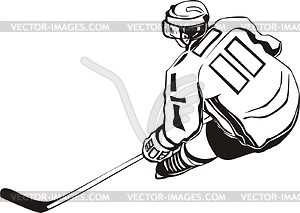 Ice hockey player - vector clipart