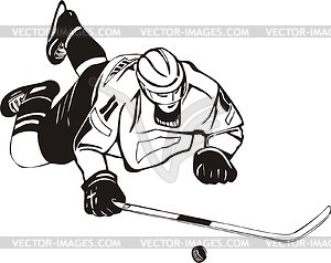 Ice hockey player - vector image