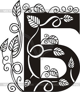 Cyrillic capital letter B - vector clipart