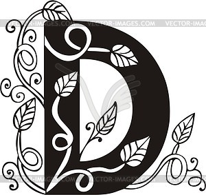 Capital letter D - royalty-free vector image