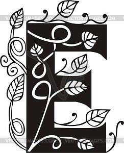 Capital letter E - vector image