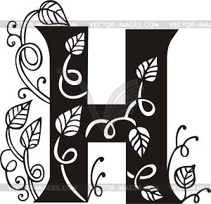 Capital letter H - vector clipart