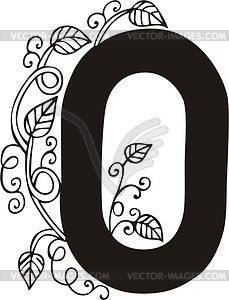 Number 0 - white & black vector clipart