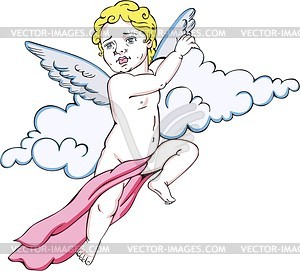 Angel boy - vector clipart