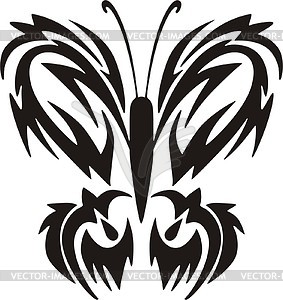 Butterfly tattoo - vector clipart