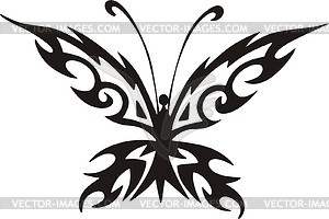 Butterfly tattoo - vector image