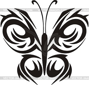 Butterfly tattoo - vector image