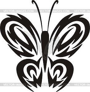 Butterfly tattoo - vector clipart / vector image