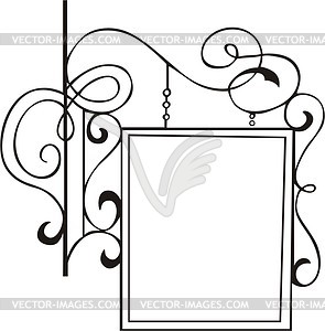 Wrought signboard - vector image