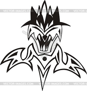 Clown tattoo - vinyl EPS vector clipart