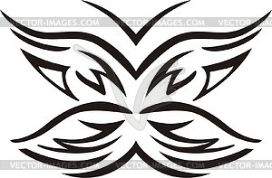 Symmetrical butterfly tattoo - vector clipart