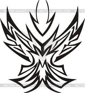 Symmetrical butterfly tattoo - vector clipart