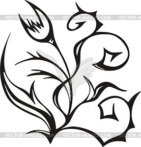Floral art design - vector image