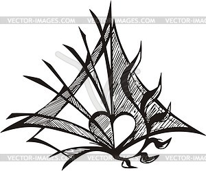 Heart tattoo - vector clipart