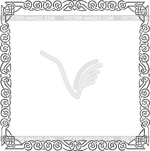 Celtic square frame - vector clipart