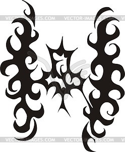 Flame with canadian maple leaf - vector clipart