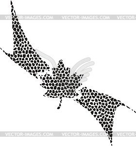 Tattoo with canadian maple leaf - vector image