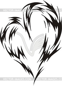 Heart tattoo - vector clipart