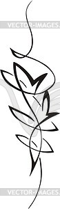 Pinstripe with heart - vector clipart