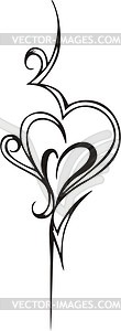 Heart tattoo - vector image