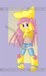 Little girl - vector image